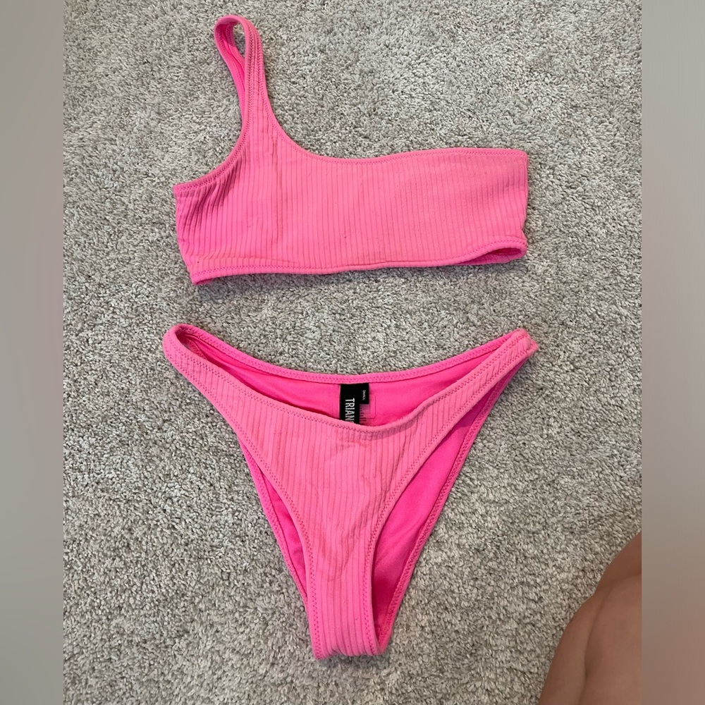 Triangl bikini pink